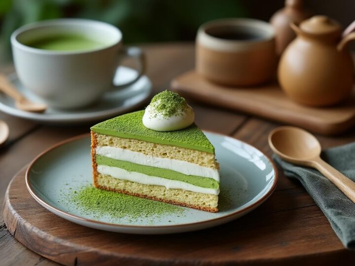 Gâteau au yaourt et thé matcha : un dessert équilibré à découvrir