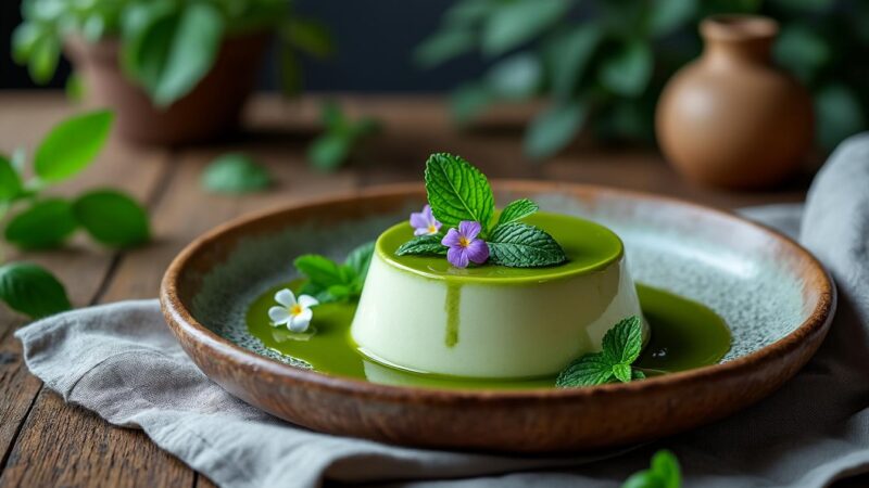 Panna cotta au thé matcha : le dessert parfait pour impressionner vos amis