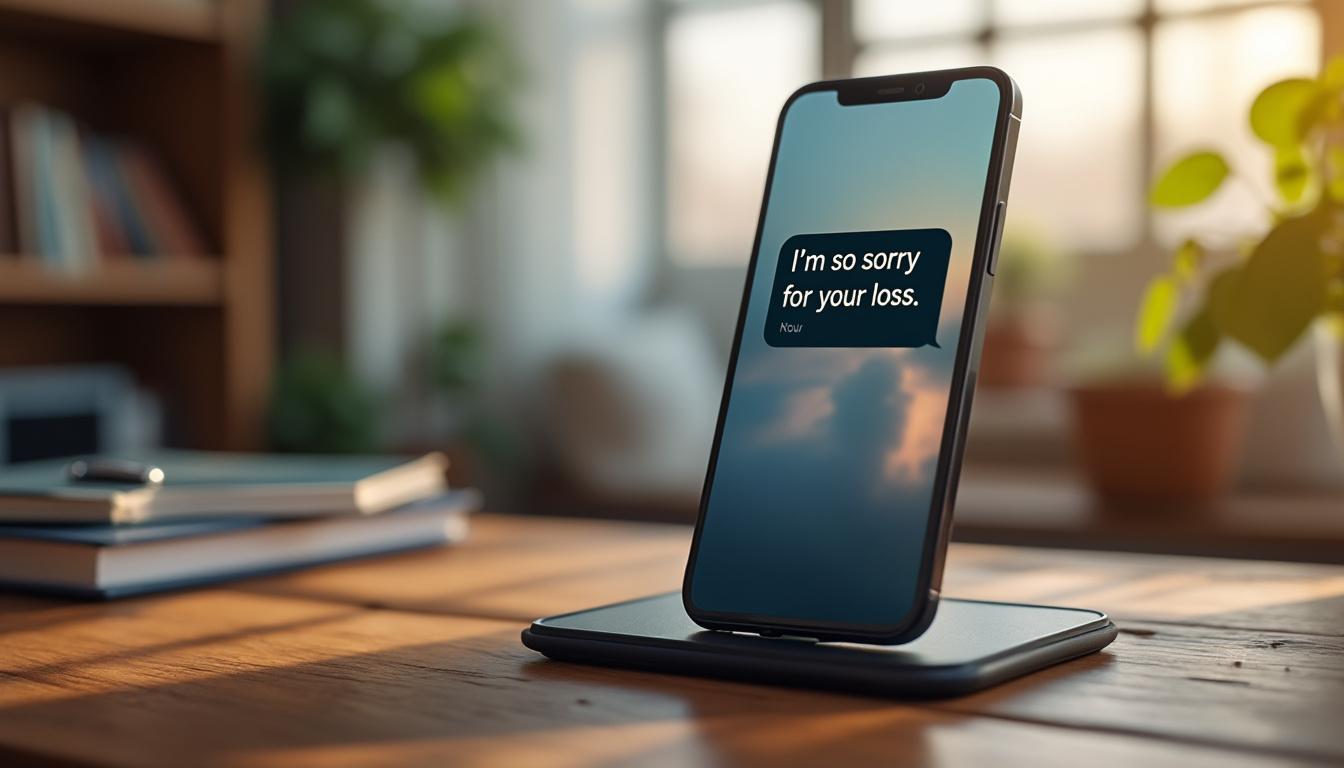 découvrez comment exprimer vos condoléances avec tact et respect grâce à nos conseils pour rédiger un sms sensible et approprié en moments de deuil.