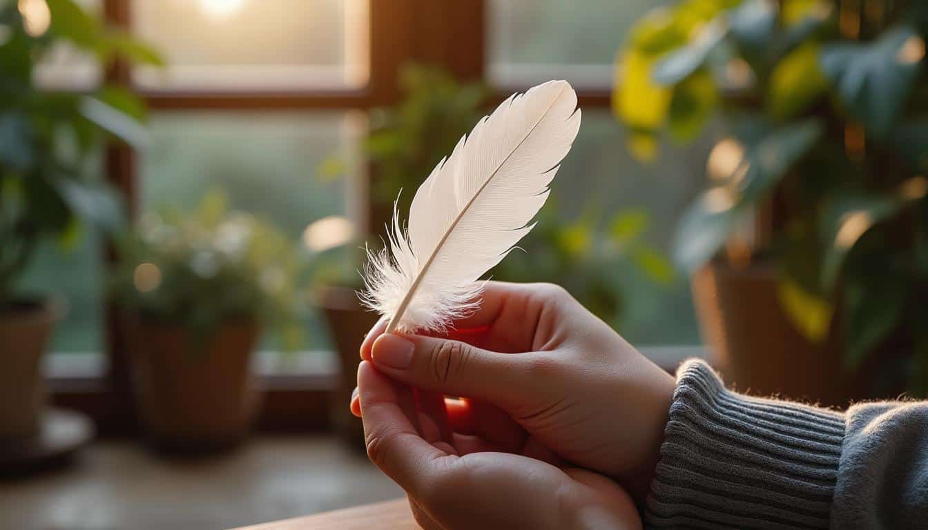 Trouver une plume blanche dans sa maison : un rituel spirituel à ne pas négliger