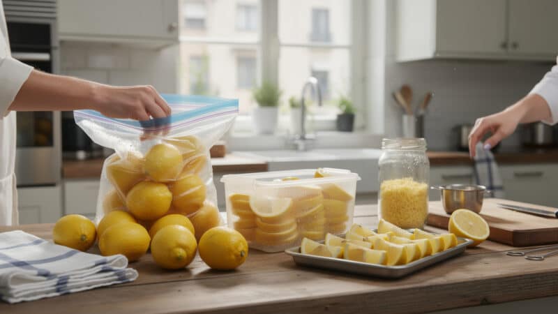 Les erreurs à éviter lorsque vous voulez congeler des citrons