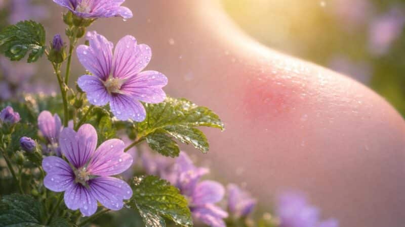 Les secrets de la mauve sylvestre pour apaiser les inflammations cutanées