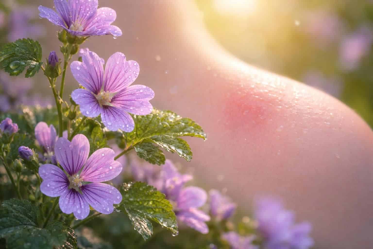 Les secrets de la mauve sylvestre pour apaiser les inflammations cutanées