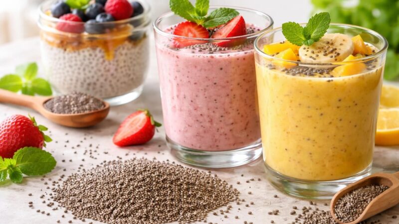 Graines de chia, comment les consommer dans vos smoothies et desserts