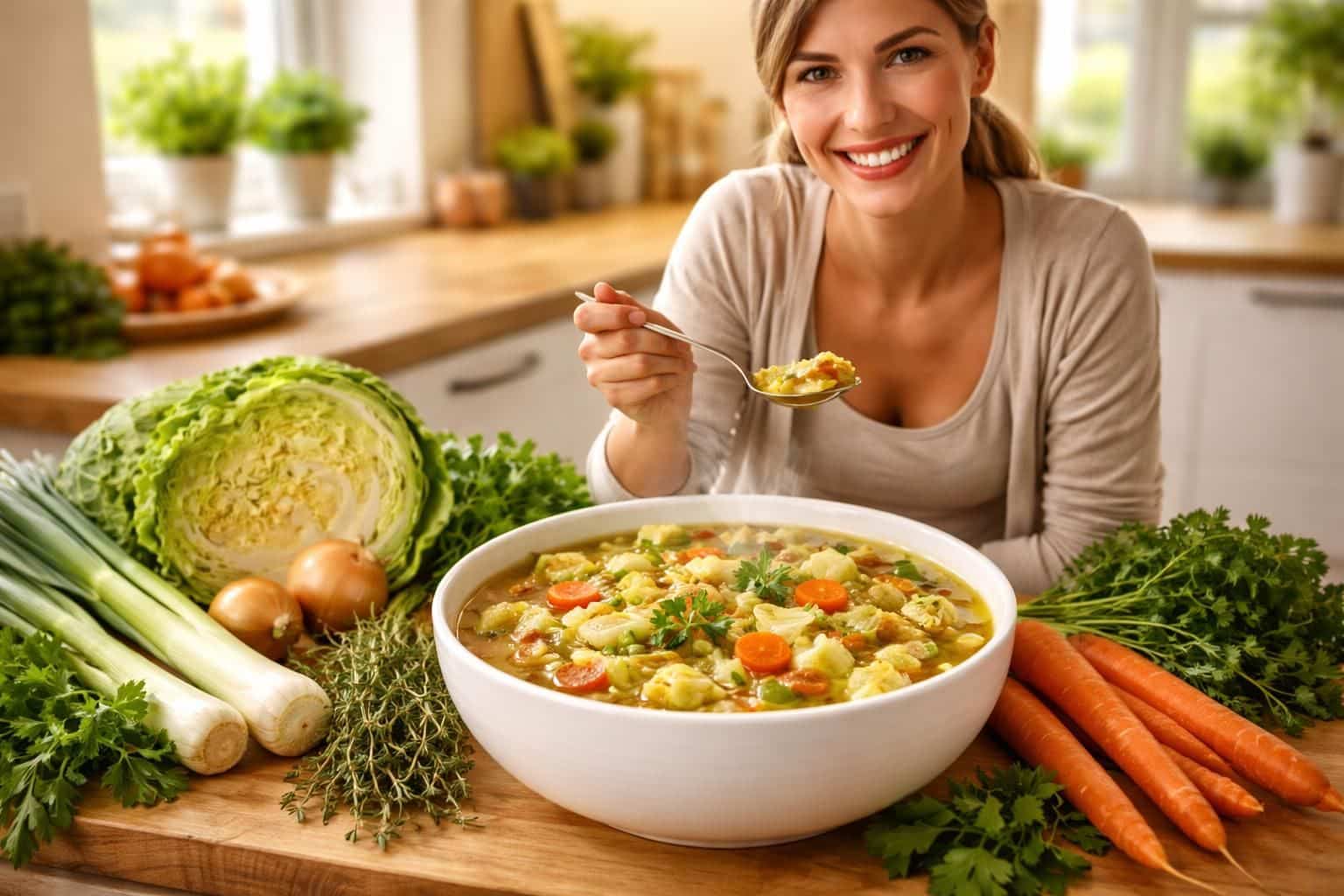 Recette de soupe aux choux efficace : mincir en 7 jours avec plaisir