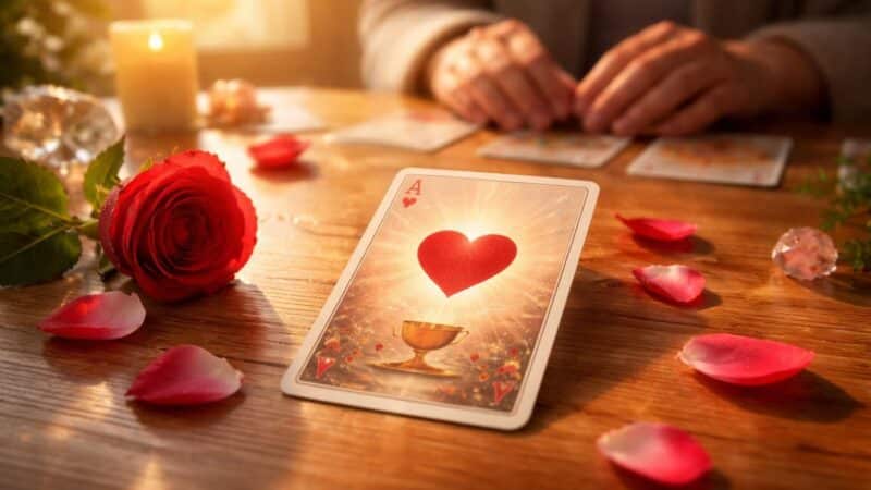 Comment interpréter la signification de la carte as de coeur dans vos tirages