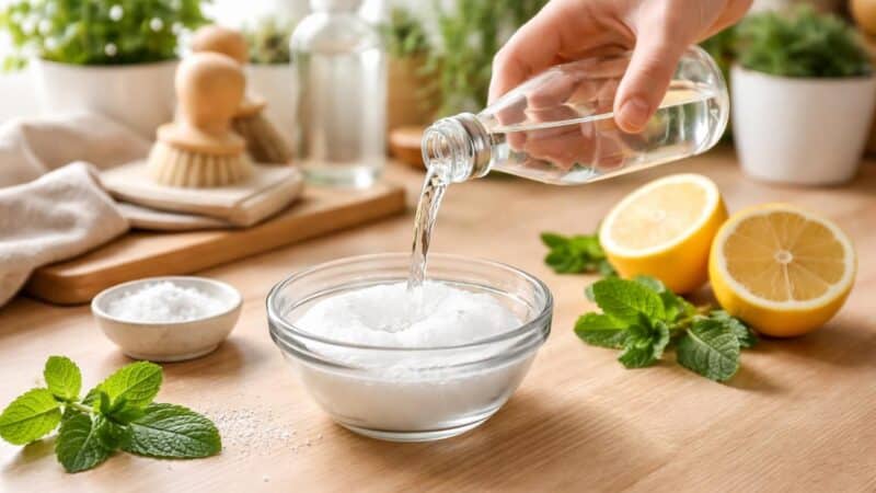 Comment préparer un anti mousse naturel vinaigre + bicarbonate de soude efficace chez vous
