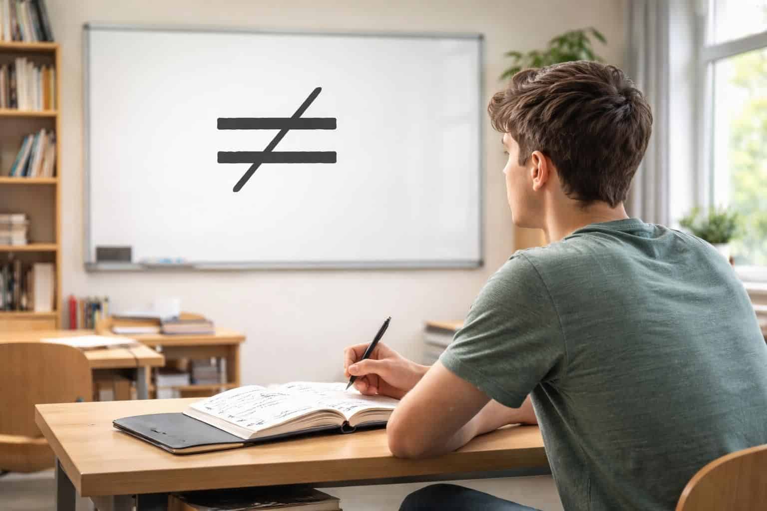 Déchiffrer le symbole égal barré : un guide pour les étudiants en mathématiques