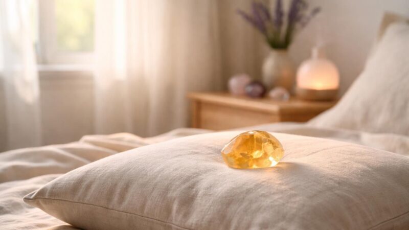 Lithothérapie : bienfaits d&rsquo;une citrine sous l&rsquo;oreiller
