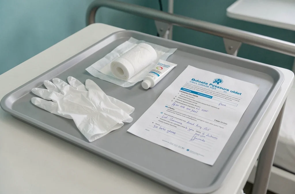 Matériel de soins quotidiens pour la prévention et le traitement des escarres au sacrum chez la personne âgée